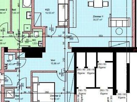 Wohnung zur Miete 600 € 3,5 Zimmer 76 m² Bertl Konradstrasse 13 - 15 /1c Hinterberg Steyr 4400