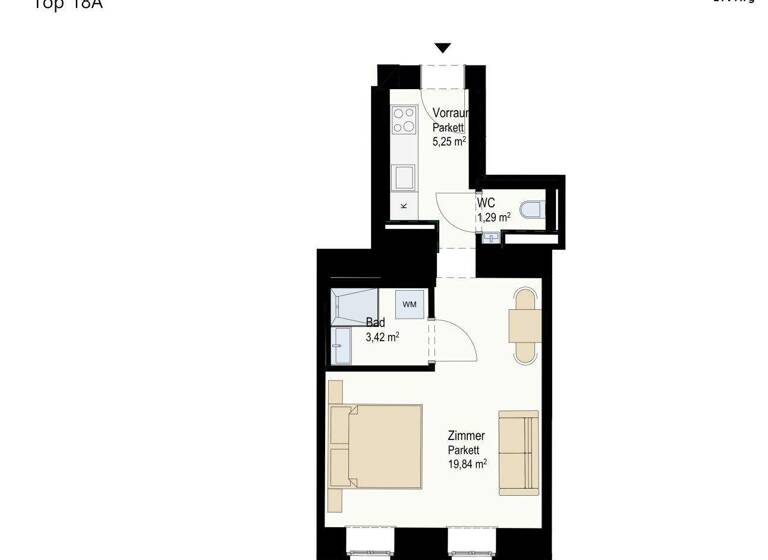 Studio zum Kauf - Erstbezug 379.000 € 1 Zimmer 29,8 m² 2. Geschoss frei ab sofort Wien 1030
