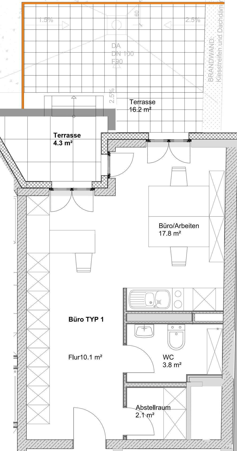 Wohnung zur Miete 550 € 1 Zimmer 44,1 m²<br/>Wohnfläche 2.<br/>Geschoss 01.03.2025<br/>Verfügbarkeit Kesselsdorfer Str. 8 Löbtau-Nord (Ebertplatz) Dresden 01159