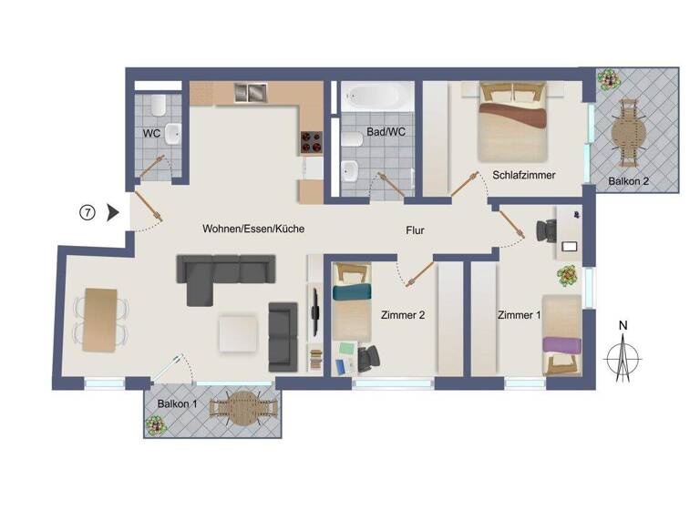 Wohnung zum Kauf - Erstbezug provisionsfrei 547.500 € 4 Zimmer 83 m² frei ab 31.07.2027 Bogenstraße 12 Asperg 71679