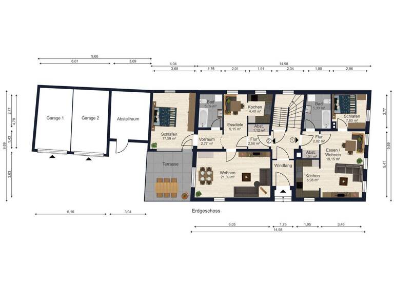 Mehrfamilienhaus zum Kauf 11 Zimmer 270 m² 680 m² Grundstück Geiselhöring 94333