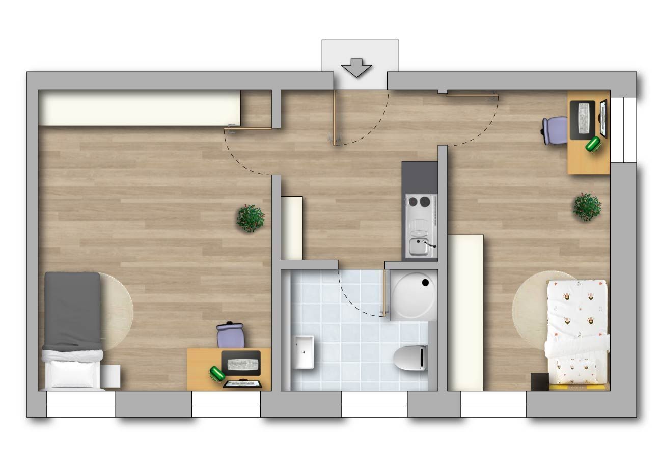 Wohnung zur Miete 325 € 2 Zimmer 46,4 m²<br/>Wohnfläche 1.<br/>Geschoss Theodor-Roemer-Straße 2 Bernburg Bernburg (Saale) 06406