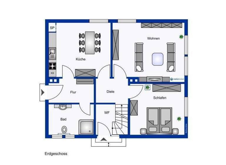 Mehrfamilienhaus zum Kauf 299.000 € 4 Zimmer 107 m² 843 m² Grundstück Bensersiel Esens OT Bensersiel 26427