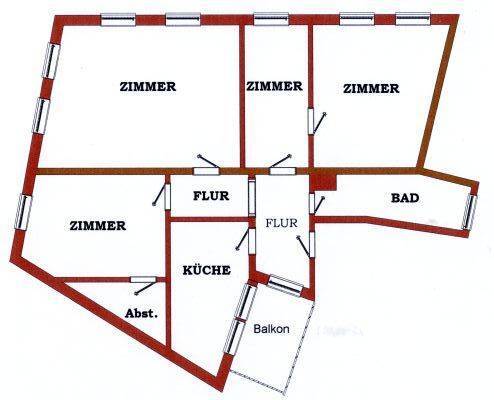 Wohnung zur Miete 700 € 4 Zimmer 117 m²<br/>Wohnfläche ab sofort<br/>Verfügbarkeit Kornmarkt Zentrum Altenburg 04600