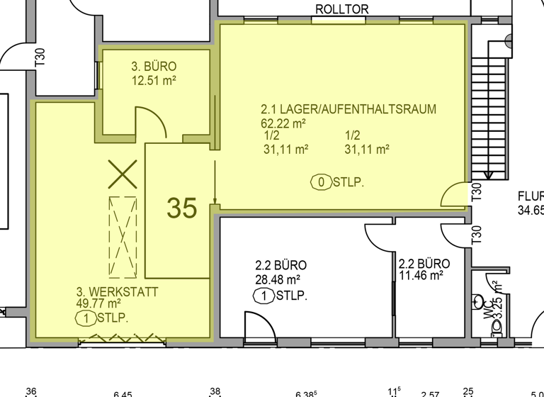 Werkstatt zur Miete provisionsfrei 575 € 125 m² Lagerfläche Waldkraiburg 84478