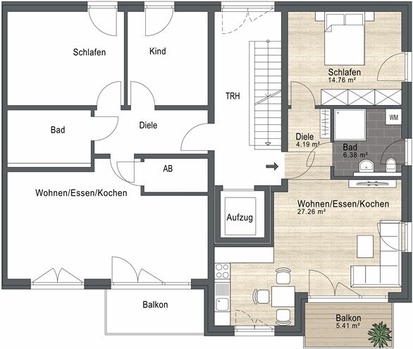 Wohnung zum Kauf 289.000 € 2 Zimmer 55,3 m²<br/>Wohnfläche Maiach Nürnberg / Eibach 90451