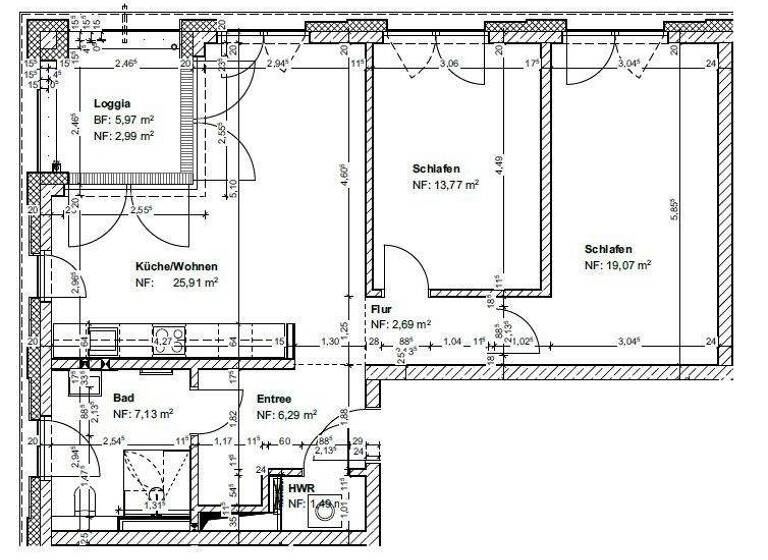 Wohnung zur Miete - Erstbezug 1.150 € 3 Zimmer 80 m² 1. Geschoss Hildesheimer Straße 450 Döhren Hannover 30519
