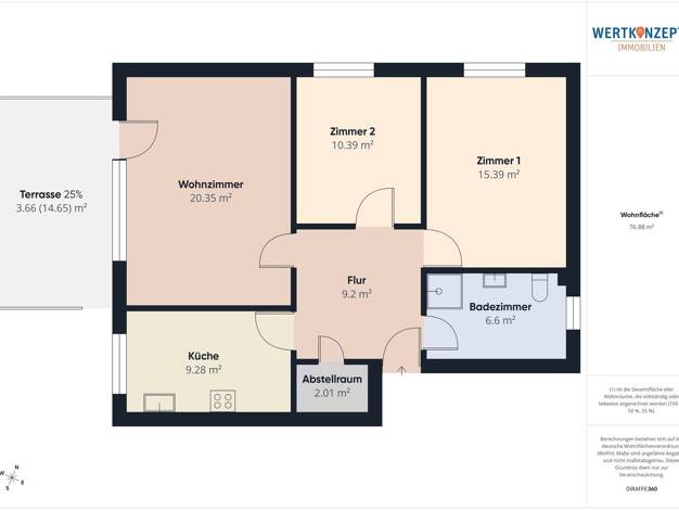 Wohnung zum Kauf 173.000 € 3 Zimmer 76,9 m² Husum 25813