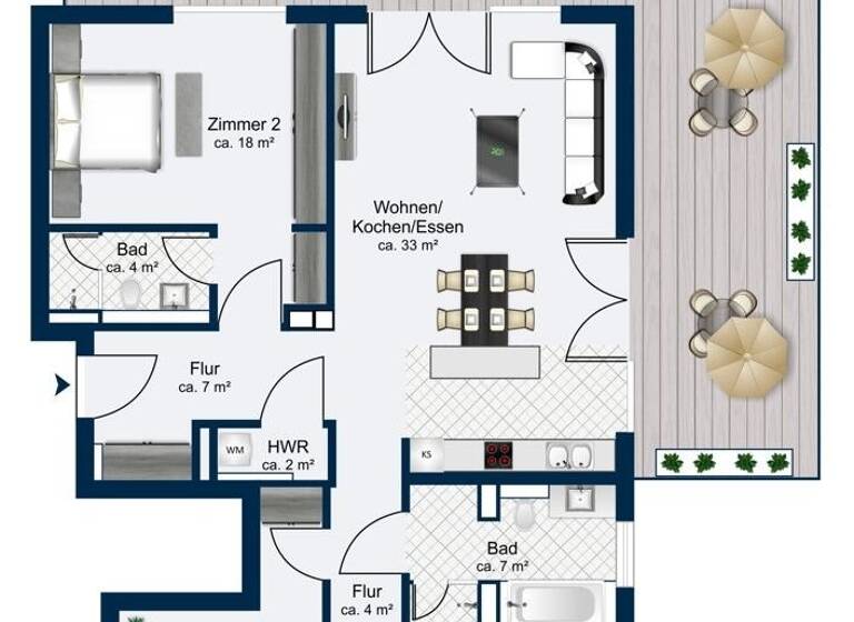 Wohnung zur Miete 3.048 € 4 Zimmer 133 m²<br/>Wohnfläche Königsberger Straße 25G Lichterfelde Berlin 12203