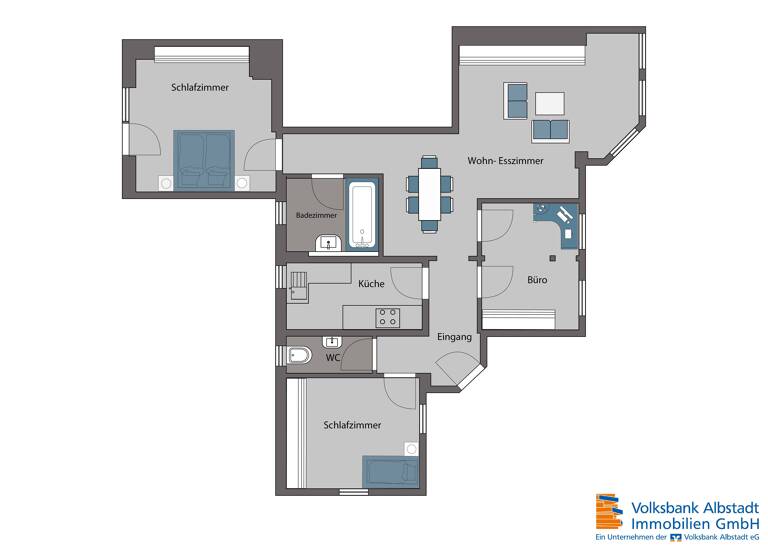 Wohnung zum Kauf 150.000 € 4 Zimmer 76,6 m²<br/>Wohnfläche Pfeffingen Albstadt 72459