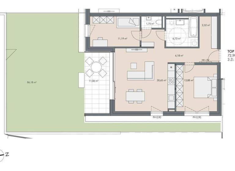 Wohnung zum Kauf - Erstbezug provisionsfrei 590.600 € 3 Zimmer 72,9 m² EG Loferer Straße St. Johann in Tirol 6380