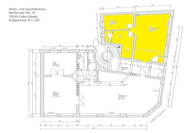 Wohn- und Geschäftshaus zum Kauf als Kapitalanlage geeignet 65.000 € 3 Zimmer 60,2 m² Bernburger Str. 10 Calbe Calbe (Saale) 39240