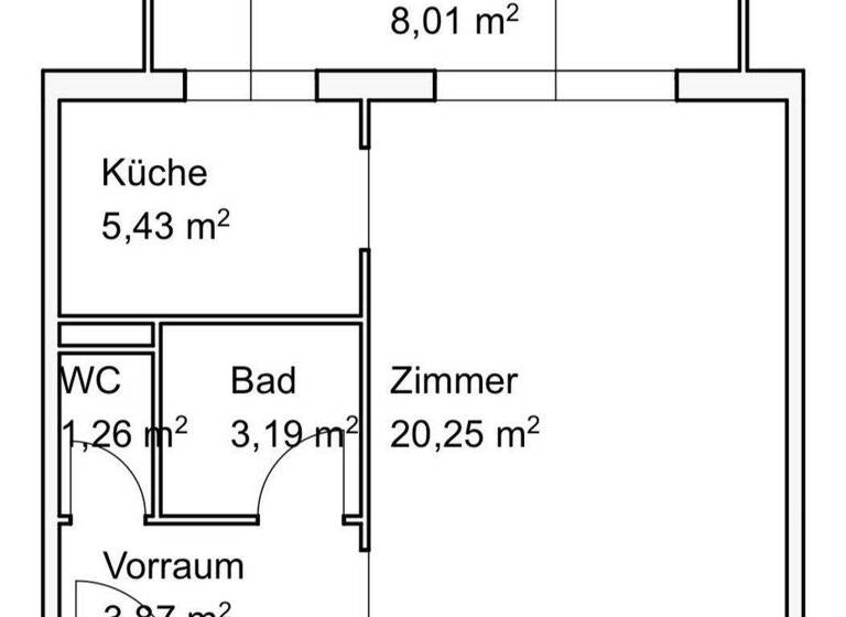 Wohnung zur Miete 760 € 1,5 Zimmer 42 m² 3. Geschoss Waldgasse 8 Wien 1100