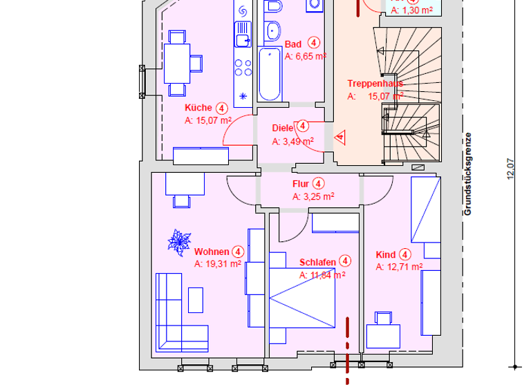Wohnung zum Kauf 298.000 € 3 Zimmer 76 m² 3. Geschoss Bürgerstraße 46 Pieschen-Süd Dresden 01127