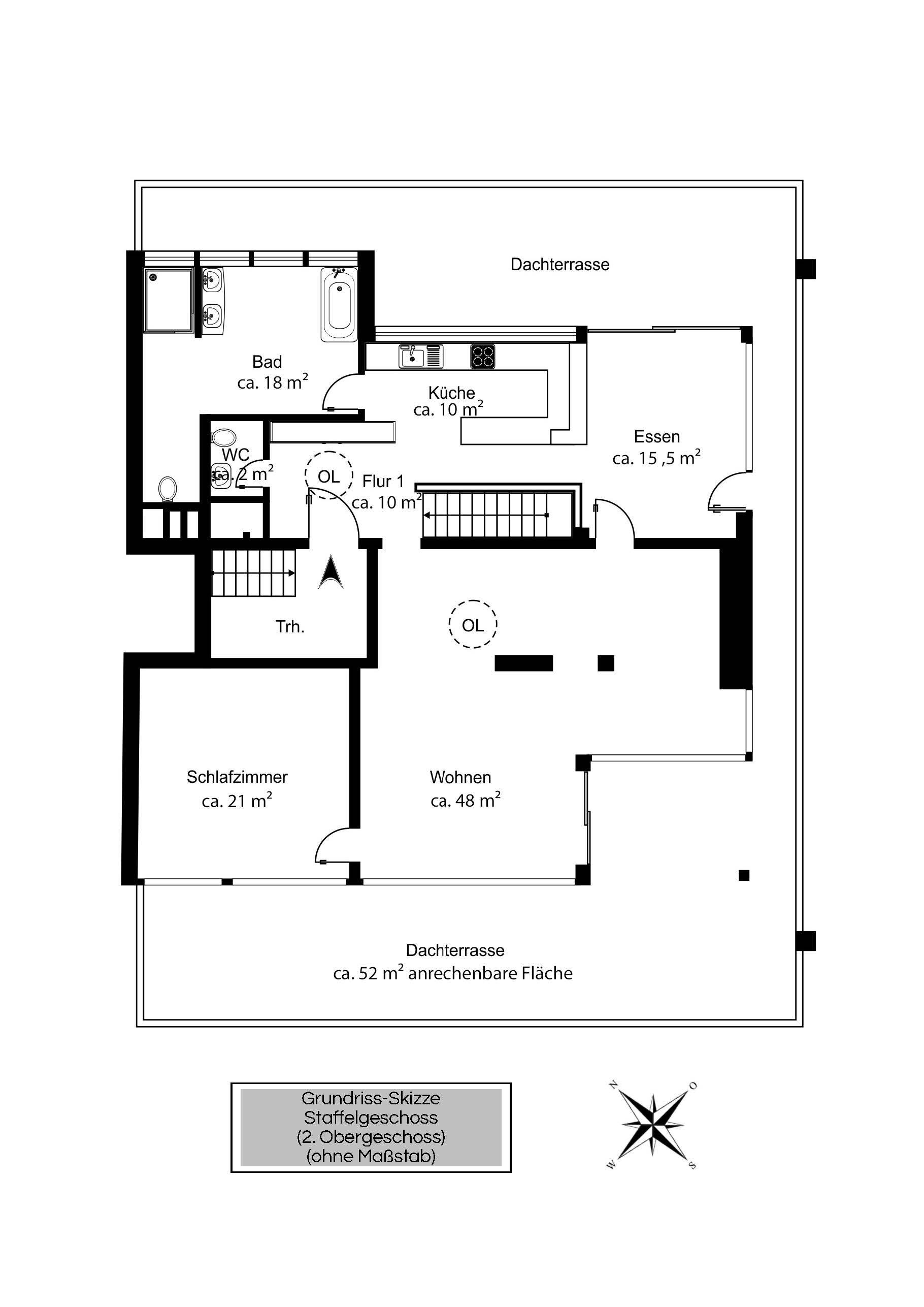 Penthouse zur Miete 3.810 € 4 Zimmer 238 m²<br/>Wohnfläche 2.<br/>Geschoss Sülldorfer Kirchenweg 134 Sülldorf Hamburg 22589