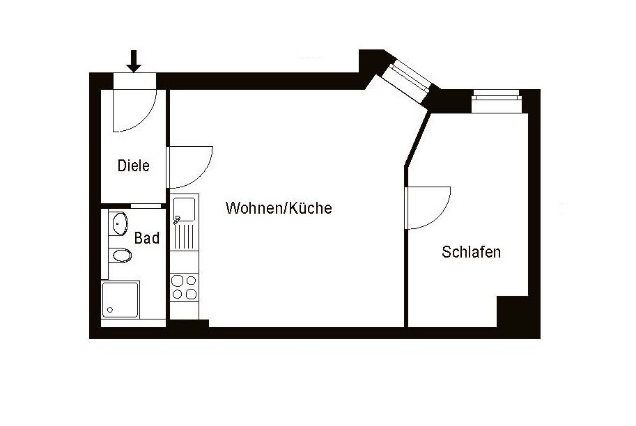 Wohnung zum Kauf 239.000 € 2 Zimmer 40,1 m²<br/>Wohnfläche 1.<br/>Geschoss Rodenbergstraße 7 Prenzlauer Berg Berlin / Prenzlauer Berg 10439