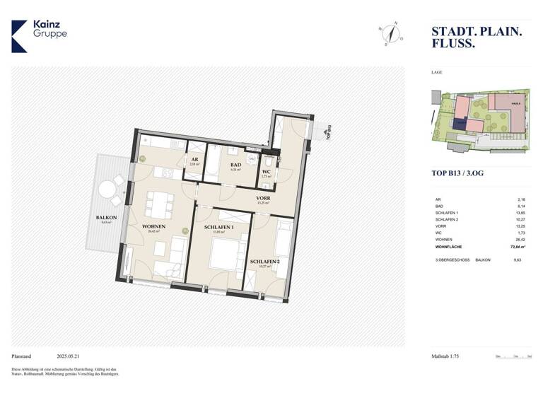 Wohnung zum Kauf - Erstbezug 595.000 € 3 Zimmer 73,8 m² Salzburg 5020