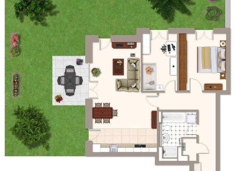 Terrassenwohnung zur Miete 1.548 € 3 Zimmer 80,1 m² Tonndorf Hamburg 22045