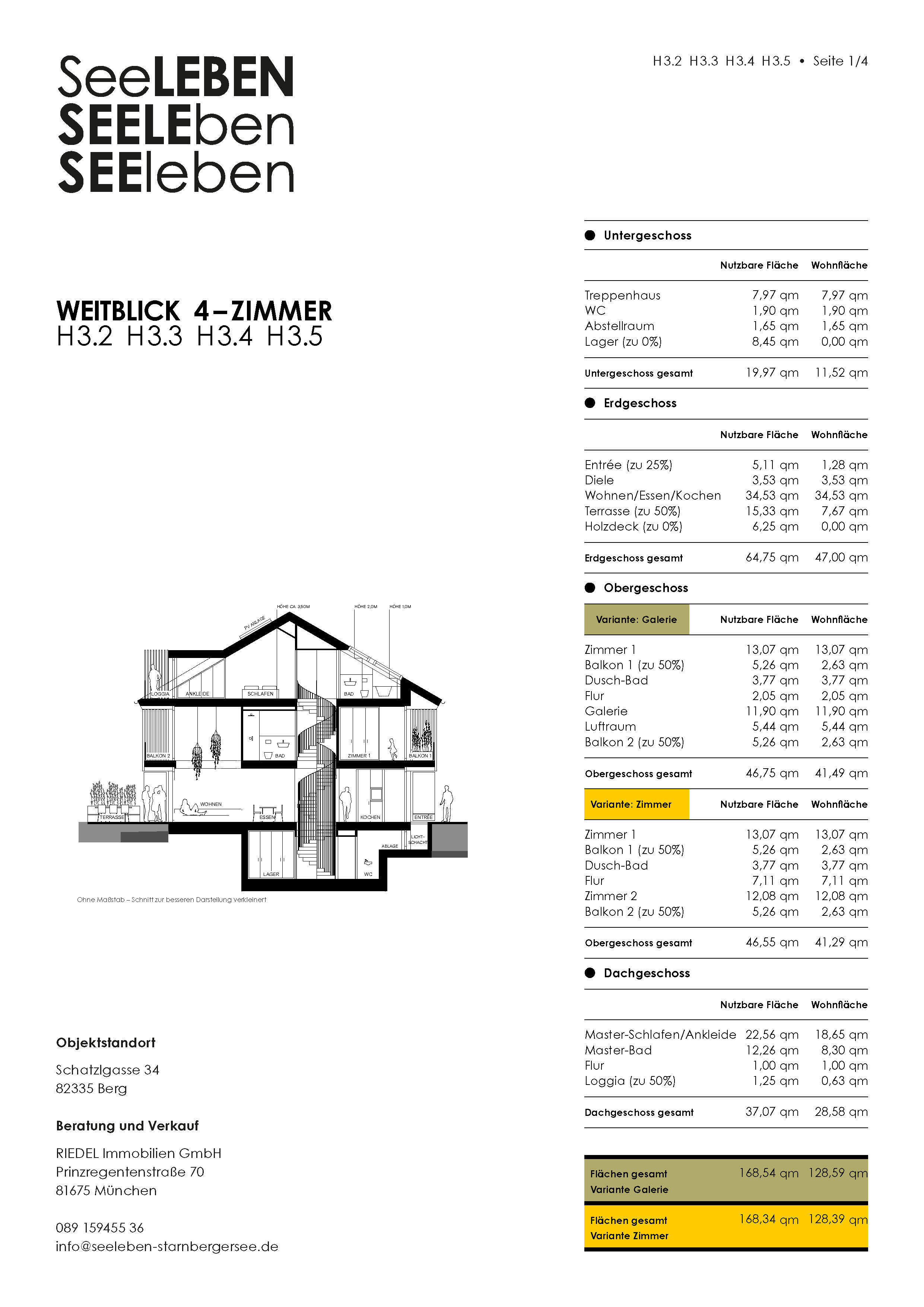 Wohnung zum Kauf provisionsfrei 1.390.000 € 4 Zimmer 128,4 m²<br/>Wohnfläche Berg Berg 82335