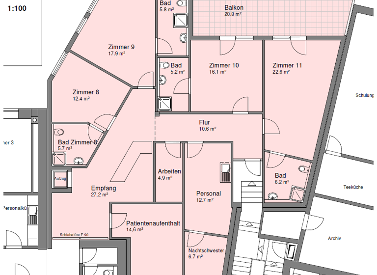 Praxisfläche zur Miete 10 € 8 Zimmer 179 m² Bürofläche Kellereistraße 4 Stadtgebiet Göppingen 73033