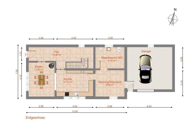 Einfamilienhaus zum Kauf 375.000 € 5 Zimmer 121,3 m² 513 m² Grundstück Oberrieden Altdorf 90518
