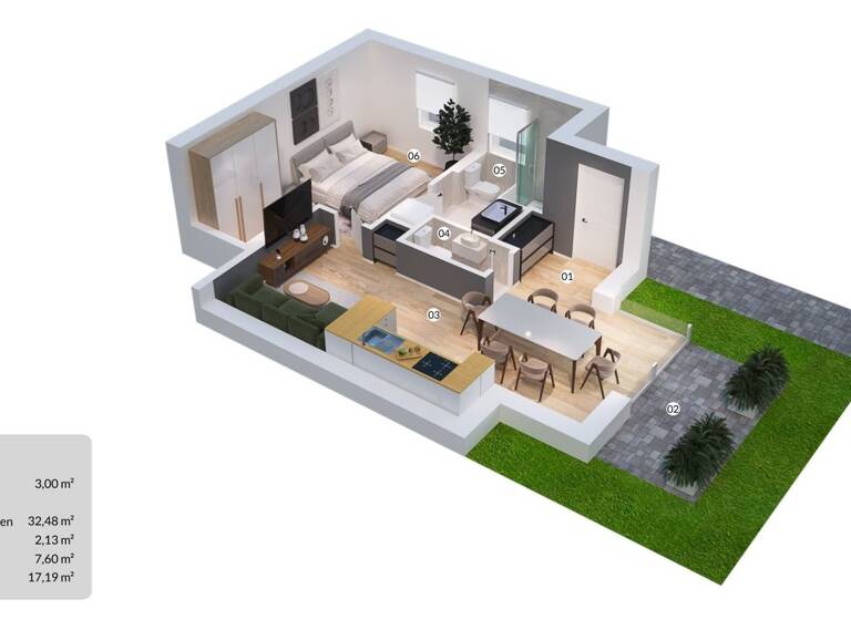 Wohnung zur Miete - Erstbezug 870 € 2 Zimmer 65,8 m² frei ab sofort Hilten Neuenhaus 49828