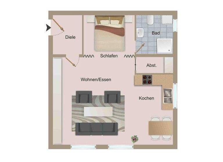 Wohnung zum Kauf provisionsfrei 96.000 € 1,5 Zimmer 54 m² EG Brunnenstr. 15/1 Ablach Krauchenwies-Ablach 72505