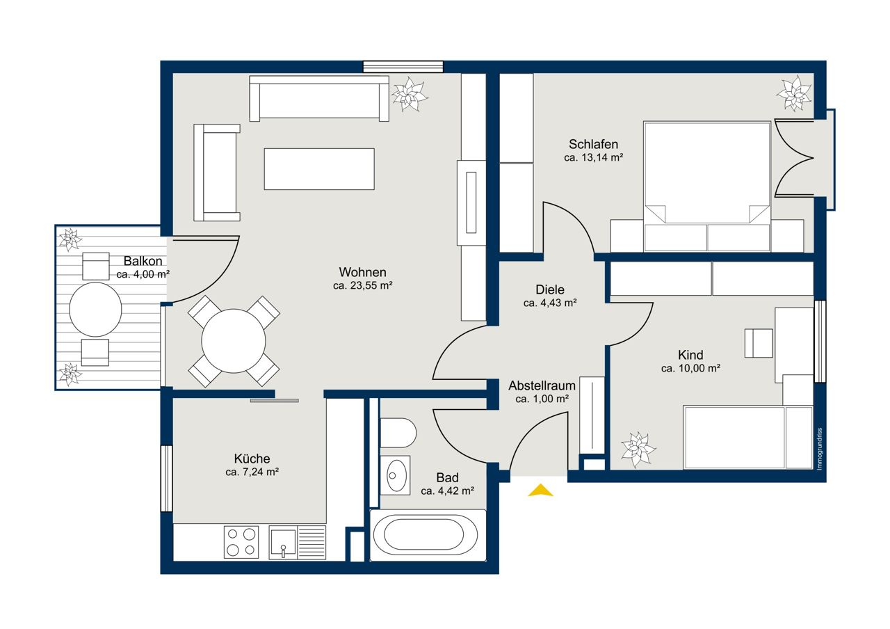 Wohnung zum Kauf 449.000 € 3 Zimmer 67 m²<br/>Wohnfläche Unterhaching 82008