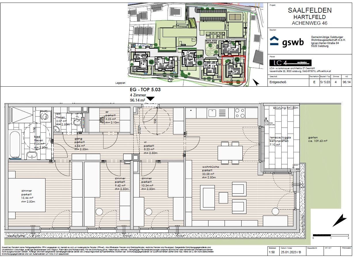 Wohnung zum Kauf provisionsfrei 617.083 € 4 Zimmer 96,1 m²<br/>Wohnfläche EG<br/>Geschoss Achenweg 45 Saalfelden am Steinernen Meer 5760