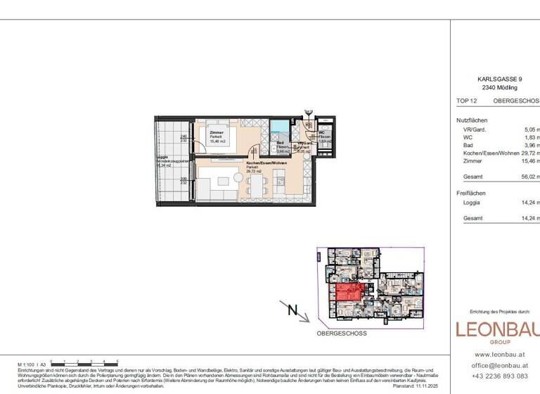 Wohnung zum Kauf 530.000 € 2 Zimmer 56,6 m² 1. Geschoss Mödling 2340