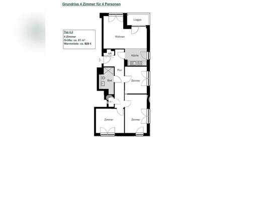 Wohnung zur Miete Tauschwohnung 680 € 4 Zimmer 81 m² Alsterdorf Nord 22297
