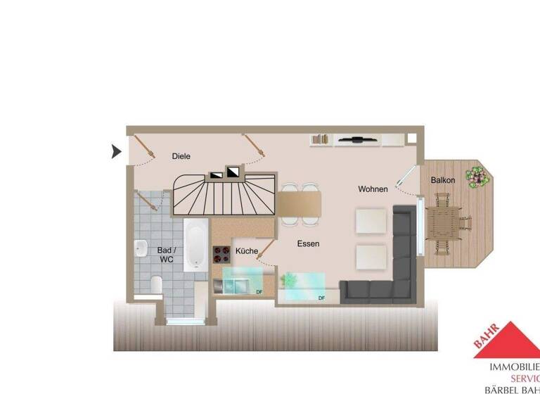 Wohnung zur Miete 750 € 2,5 Zimmer 56 m² Renningen 71272