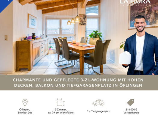 Wohnung zum Kauf 218.000 € 3 Zimmer 78,7 m² 2. Geschoss Brühlstraße 30a Öflingen 79664