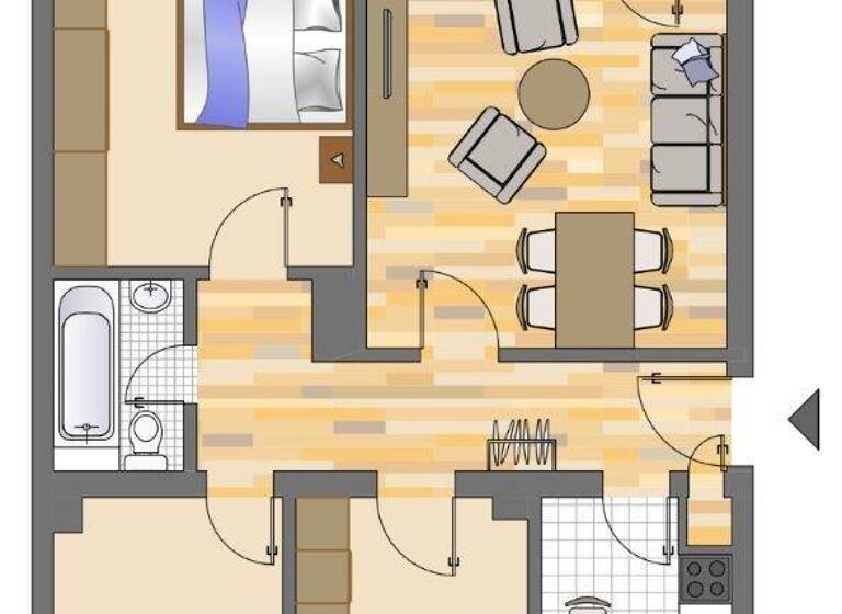 Wohnung zur Miete 659 € 3 Zimmer 63 m² 2. Geschoss Am Beekerkamp 98 Lürrip Mönchengladbach 41065