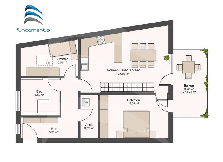 Wohnung zum Kauf 425.000 € 3 Zimmer 87,1 m² 3. Geschoss Deggendorf 94469