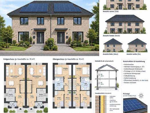 Doppelhaushälfte zum Kauf provisionsfrei 570.000 € 5 Zimmer 140 m² 340,5 m² Grundstück Rockwinkeler Landstraße Oberneuland Ost 28355
