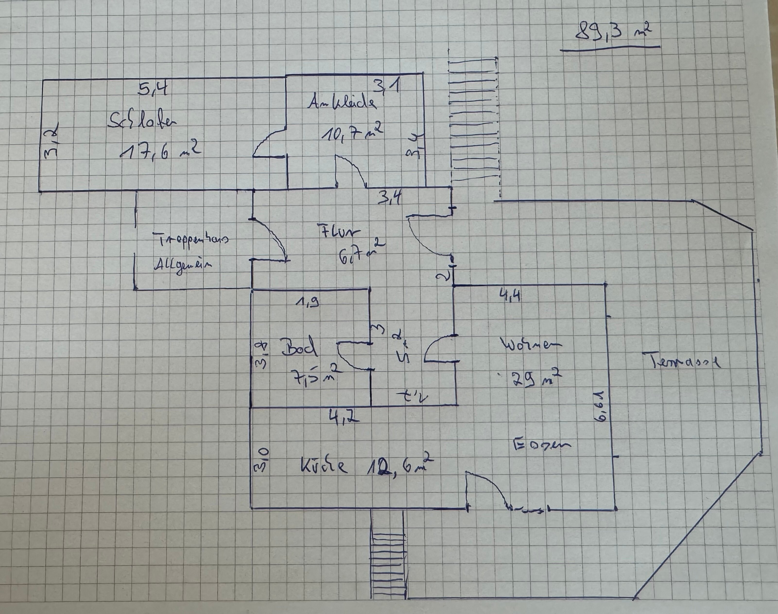 Wohnung zur Miete 1.200 € 3 Zimmer 90 m²<br/>Wohnfläche 1.<br/>Geschoss ab sofort<br/>Verfügbarkeit Kandelstrasse 5 Kirf Kirf 54441