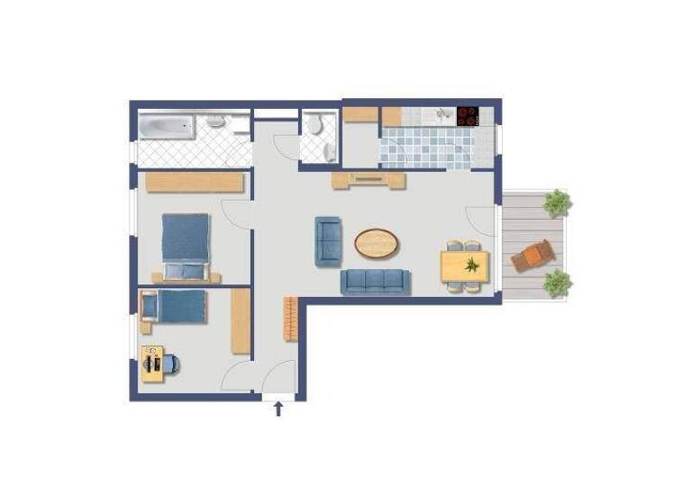 Wohnung zum Kauf provisionsfrei 289.000 € 3,5 Zimmer 77,9 m² 2. Geschoss Käthe-Kollwitz-Weg 6 Waiblingen 71334