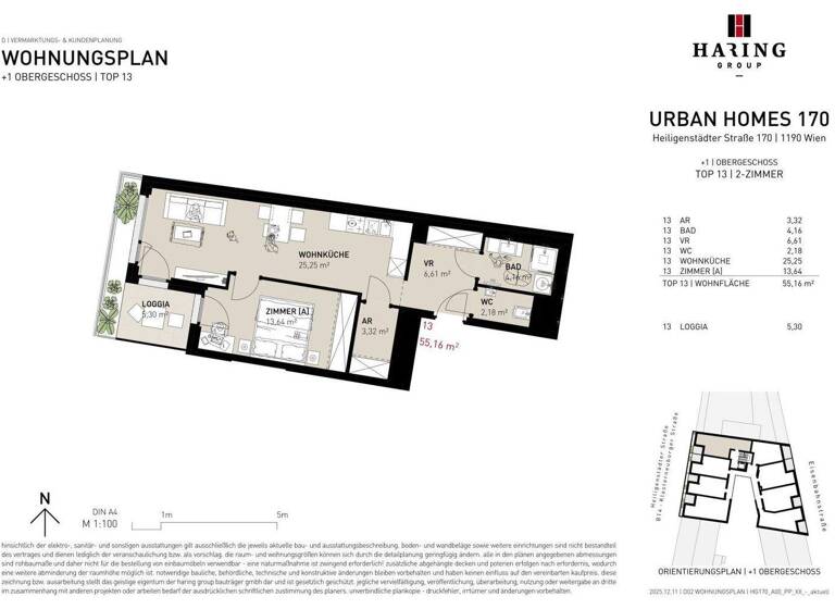 Wohnung zum Kauf - Erstbezug 379.500 € 2 Zimmer 55,2 m² 1. Geschoss Heiligenstädter Straße 170 Wien 1190