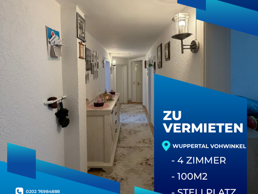 Wohnung zur Miete 950 € 4 Zimmer 100 m² 2. Geschoss frei ab 01.04.2026 Bahnstraße 30 Vohwinkel Wuppertal 42327