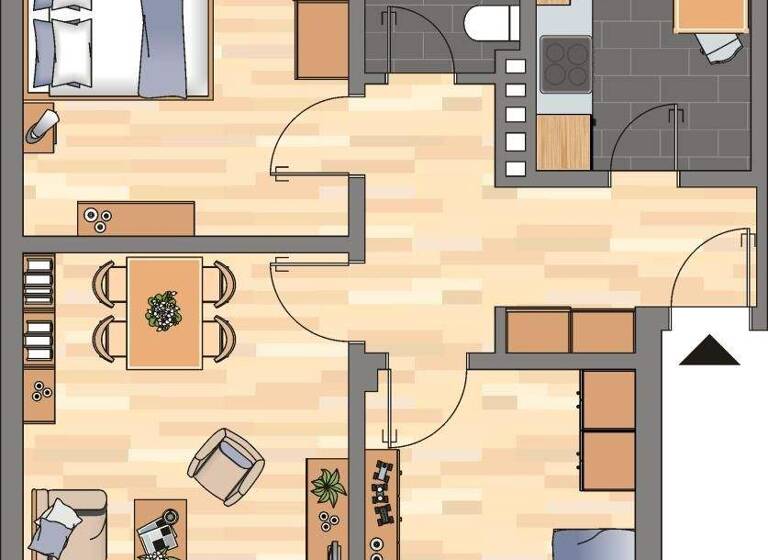 Wohnung zur Miete 429 € 3 Zimmer 61 m² EG Peterstraße 207 Bant Wilhelmshaven 26389