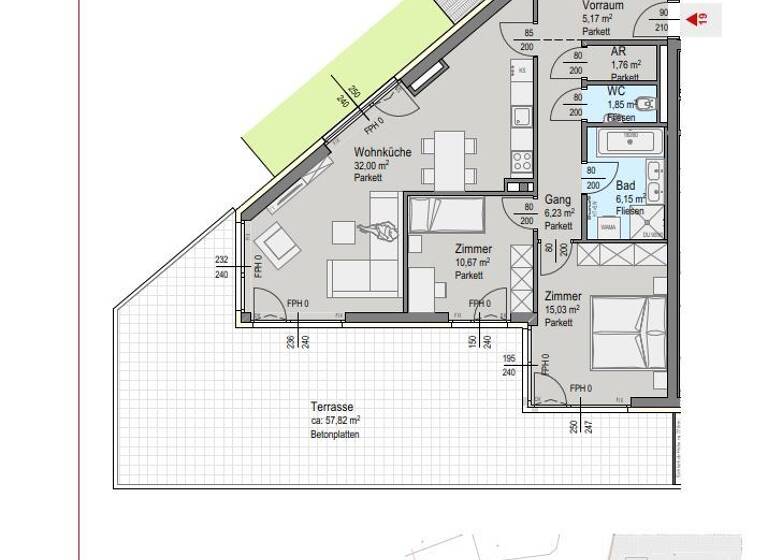 Wohnung zum Kauf - Erstbezug 520.500 € 3 Zimmer 78,9 m² EG Kaltenleutgeben 2391