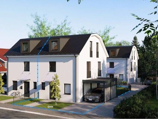 Doppelhaushälfte zum Kauf - Erstbezug 1.198.000 € 6 Zimmer 151 m² 203 m² Grundstück Riemerling Hohenbrunn 85521