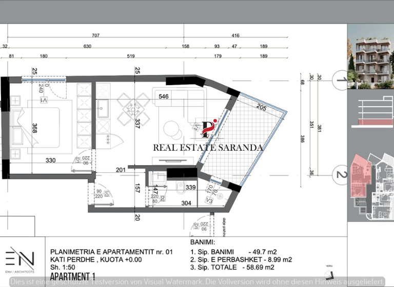 Studio zum Kauf 127.000 € 1 Zimmer 57,2 m² frei ab sofort Ksamil Ksamil 9706