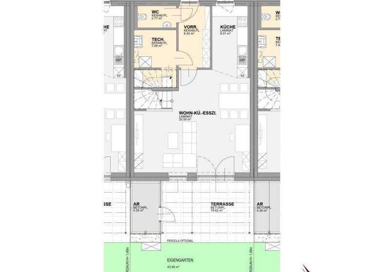 Reihenmittelhaus zur Miete 1.261 € 4 Zimmer 111,8 m² Lanzenkirchen 2821