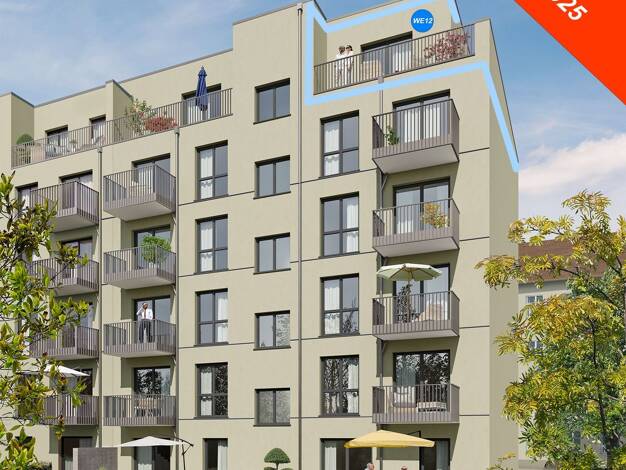 Wohnung zum Kauf - Neubau provisionsfrei 415.000 € 2 Zimmer 54,9 m² Dachgeschoss, 6. Geschoss Hubertusstrasse 17 Lichtenberg Berlin 10365