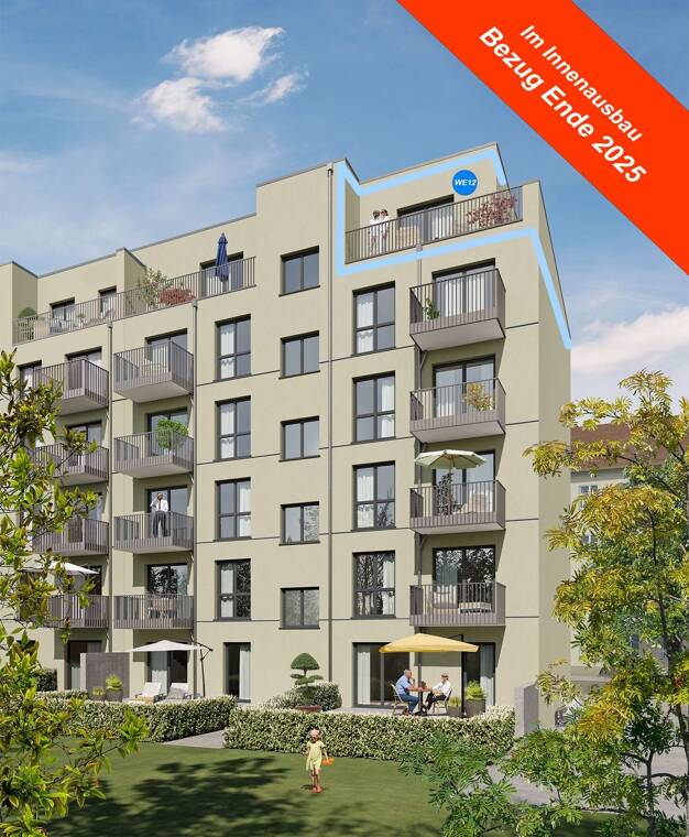 Wohnung zum Kauf - Neubau provisionsfrei 415.000 € 2 Zimmer 54,9 m² Dachgeschoss, 6. Geschoss Hubertusstrasse 17 Lichtenberg Berlin 10365
