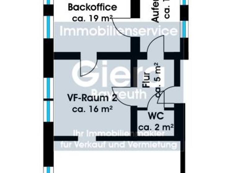 Laden zur Miete 3 Zimmer 82,9 m² Verkaufsfläche Opernstraße 7 City Bayreuth 95444