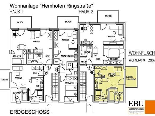 Wohnung zur Miete 520 € 1 Zimmer 32,2 m² EG frei ab 01.04.2026 Ringstraße 6a Hemhofen 91334