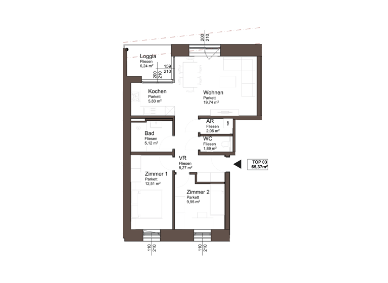 Wohnung zum Kauf - Erstbezug 301.710 € 3 Zimmer 65,4 m² Altmünster 4813